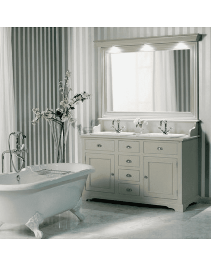 Meuble lavabo 2 vasques et miroir Carlton Aqua Prestige
