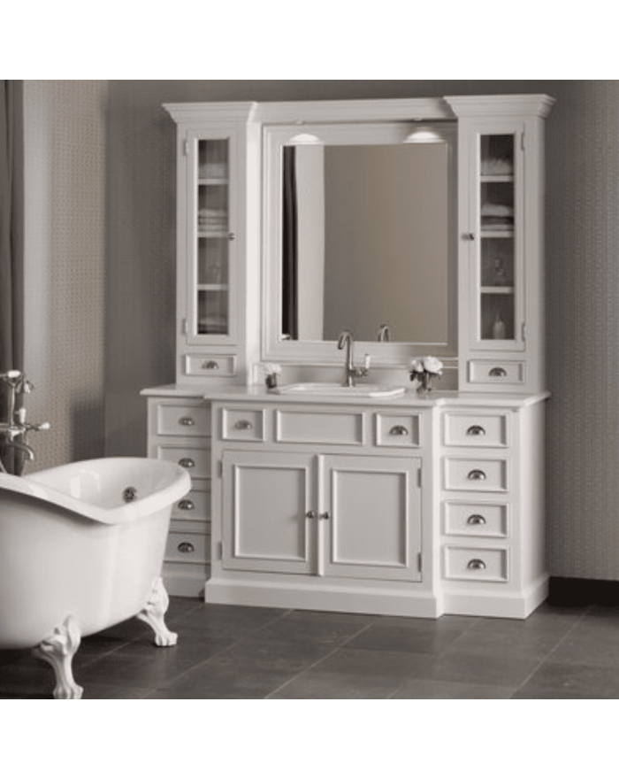 Meuble lavabo 1 vasque et miroir Cambridge Aqua Prestige