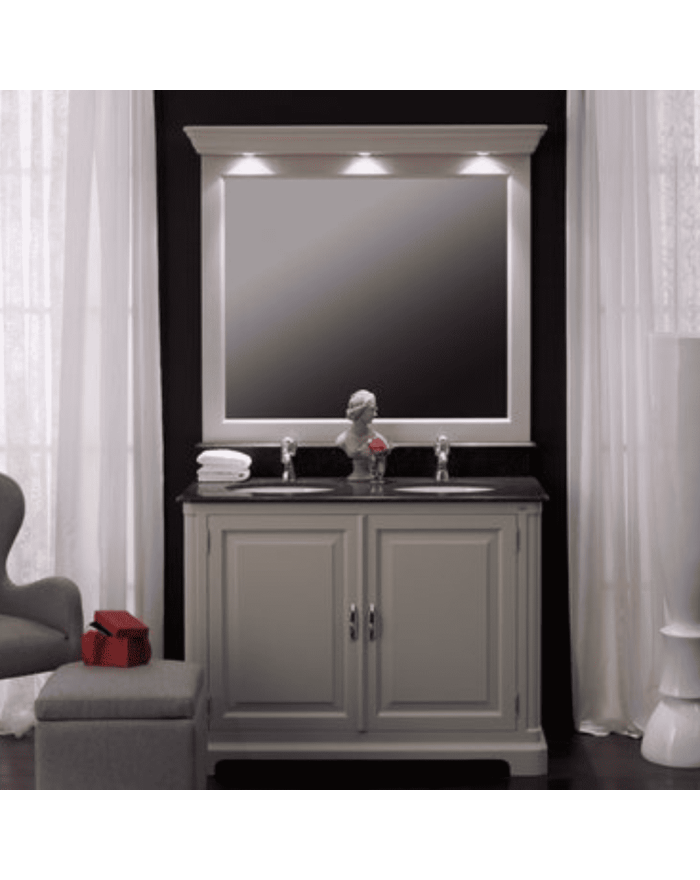 Meuble lavabo 2 vasques et miroir Regent 121 Aqua Prestige